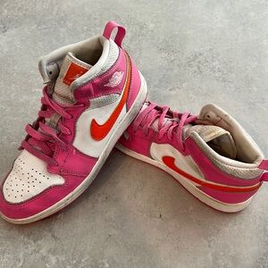 Air Jordan 1 Mid Pink and Orange